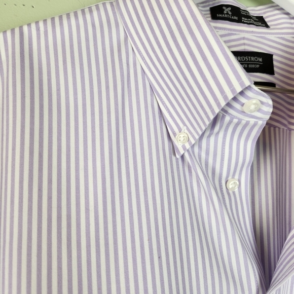 Nordstrom Men's Striped button down collar Dress Shirt, - Picture 8 of 8